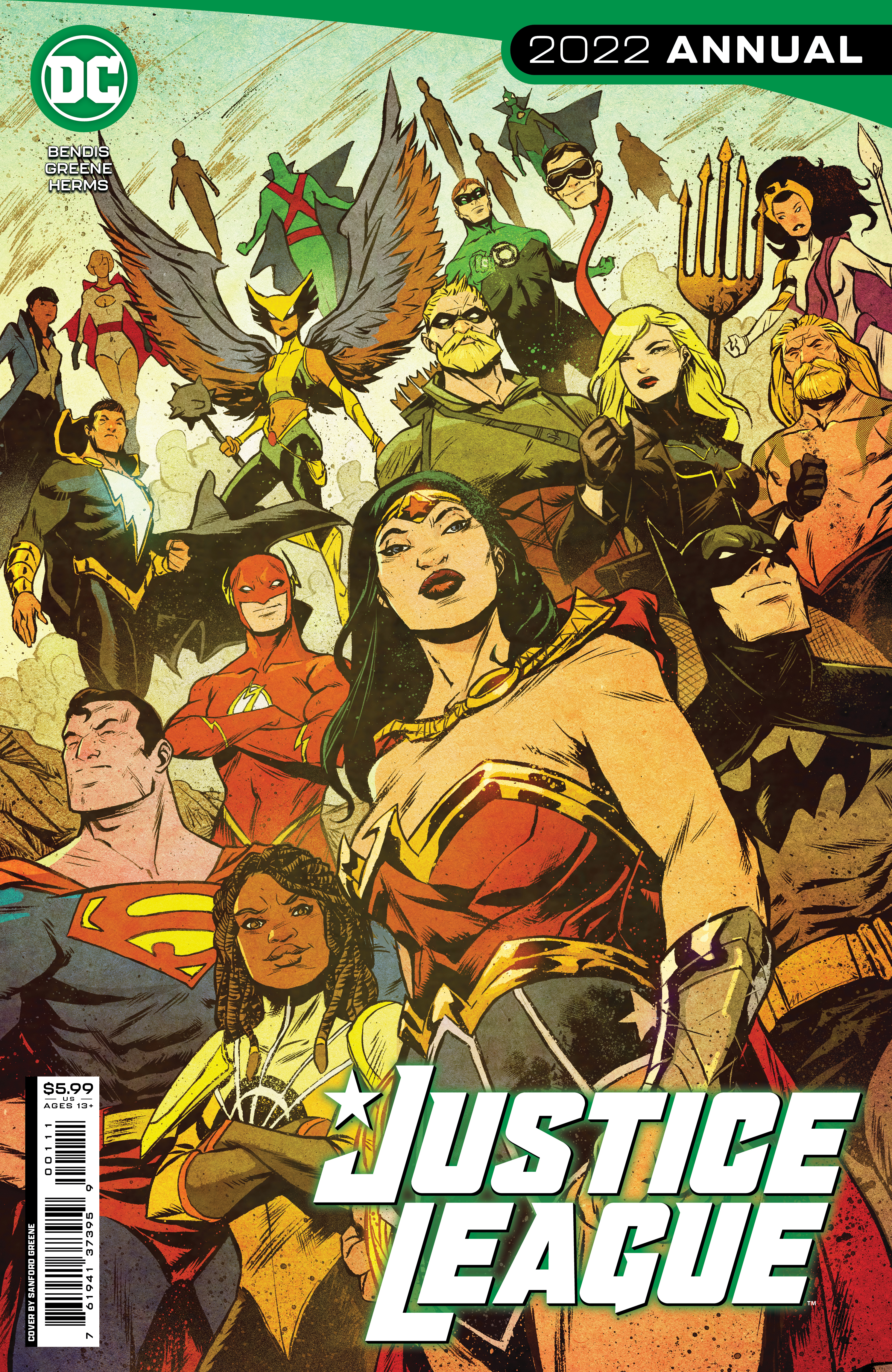 JUSTICE LEAGUE 2021 ANNUAL #1 CVR A SANFORD GREENE