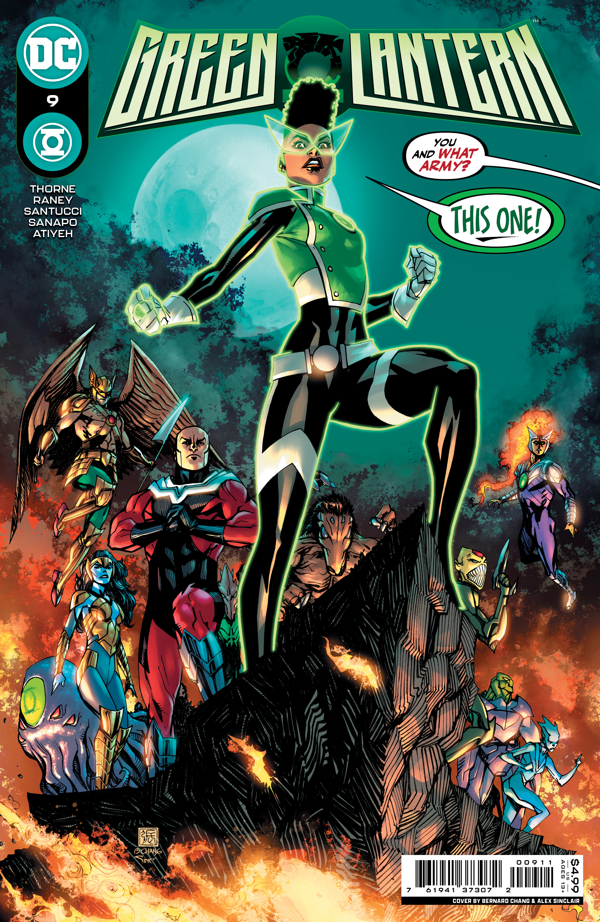 GREEN LANTERN #9 CVR A BERNARD CHANG & ALEX SINCLAIR